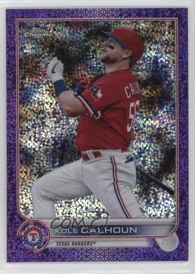 2022 Topps Chrome Purple Speckle Refractor 71/299 Kole Calhoun #17 02ux