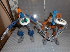 Lego Bionicle Metru Nui VAHKI (8614 - 8619) Set of 6 with Glow in the Dark Disks