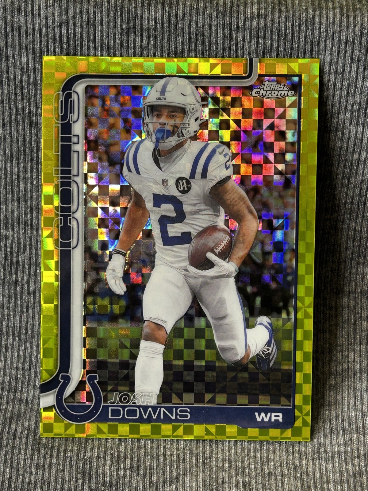 2025 Topps Chrome - Josh Downs #127 Gold Geometric Refractor A374