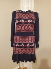 Happy Nature Long Sleeve Ruffle Sweater Dress