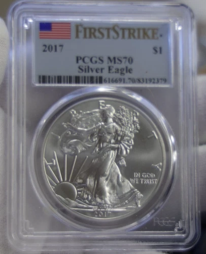 2017  US Silver Eagle $1 First Strike PCGS MS70 First Strike