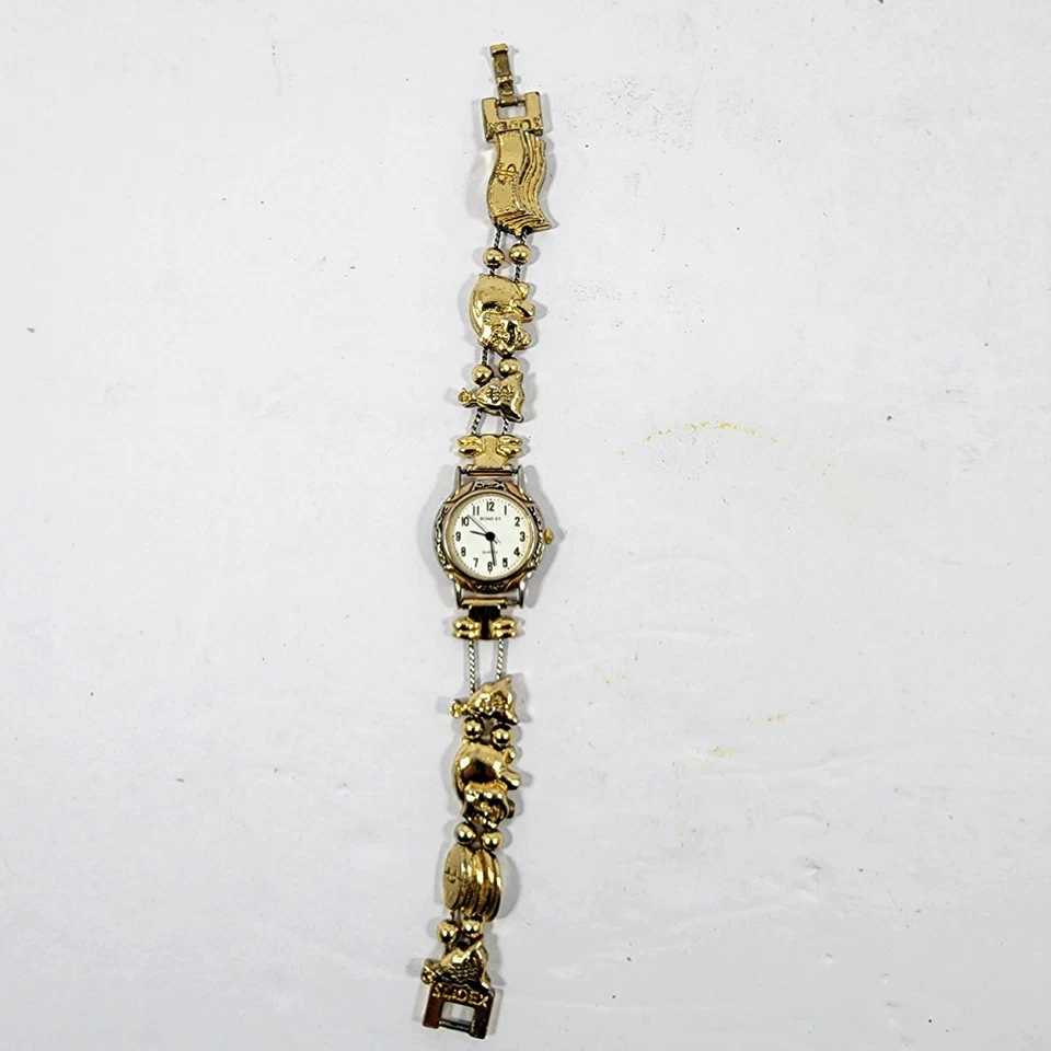 Винтажные кварцевые женские наручные часы Bond St двухцветные золото и серебро - Изображение 2 из 4