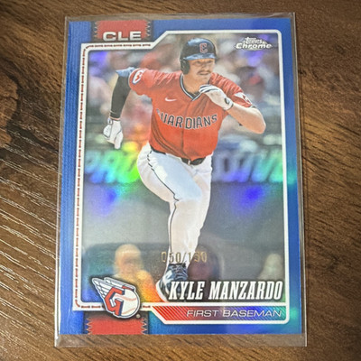 Topps 2024 Topps Chrome Kyle Manzardo #117 Cleveland Guardians /150 Baseball