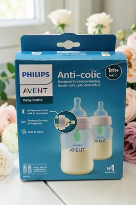 Philips Avent Anti-Colic Baby Bottle With AirFree Vent Clear 9 oz 2 Ct
