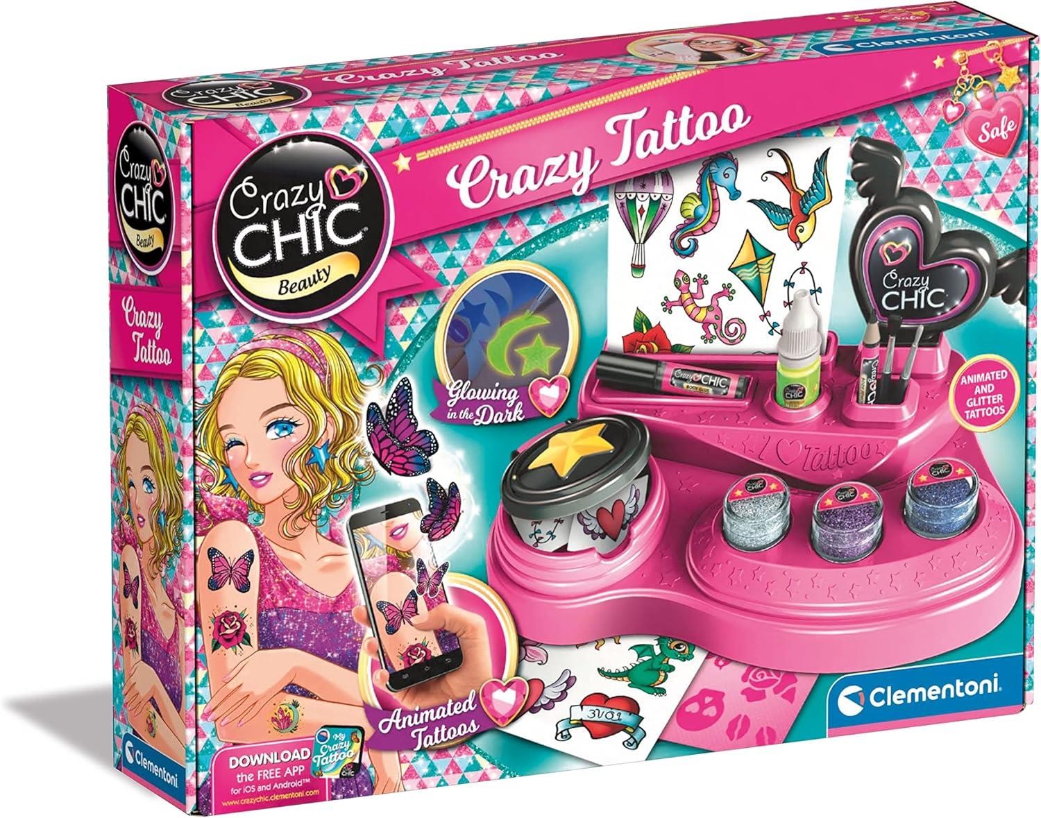 Create Your Own Tattoo Studio Glitter and Glow in The Dark Temporary Tattoos 6+