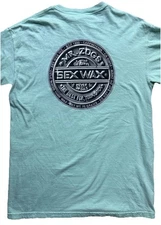 Mr Zog’s Sex Wax T-Shirt Comfort Colors Blue/Green Sz M Surf Skate