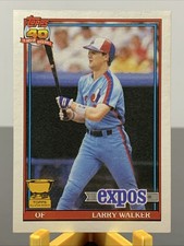 1991 Topps Larry Walker Rookie Card #339. rookie card picture