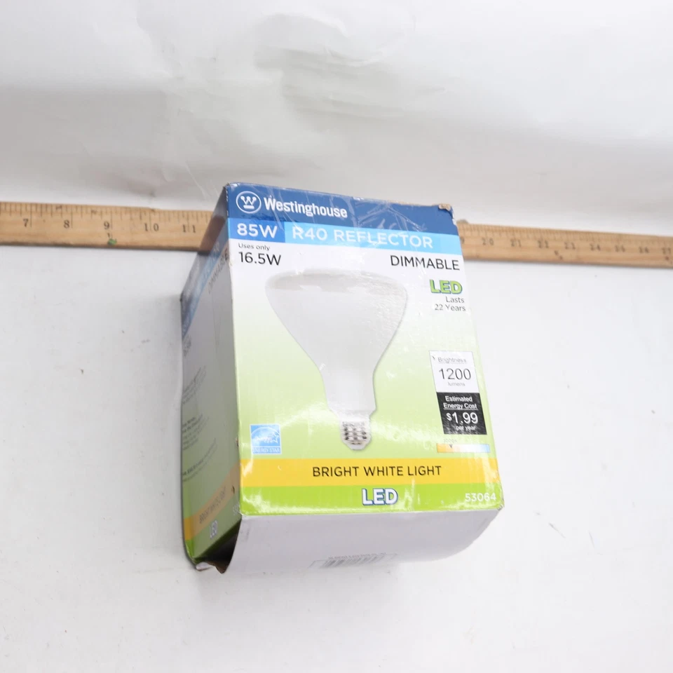 Westinghouse 85-Watt Equivalent Bright White R40 Dimmable LED Light Bulb - Image 3 of 4