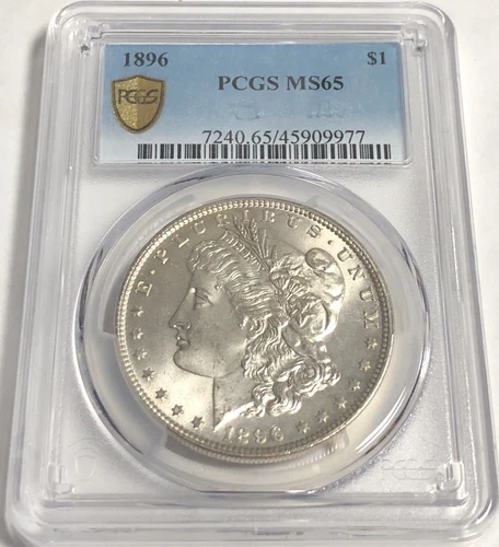 1896 MORGAN "PCGS GOLD SHIELD MS65" - STUNNING/ FEW MARKS/ MIRRORS/HIGH PTS !💥✅