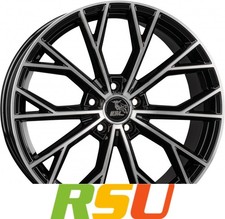 Ultra Wheels UA23 RS Evo black polished 8x18" ET45 LK5 112 ML 66.5 Alufelgen ...