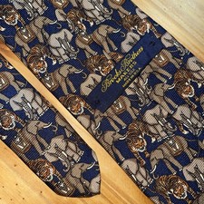 Brooks Brothers Makers Necktie Men Elephants Tigers Safari Wedding Business