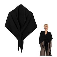 Knitted Shawl Wrap Women Soft Triangle Winter Scarf Cape Poncho