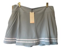 Calia Golf Sz 14 Truelight Skort Light Blue 15" UPF 50 Side Zip Wicking Ret 74