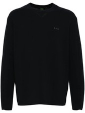 Hugo Boss Men's Rildor Cotton Crewneck Sweater, Black