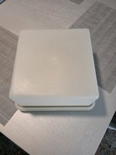 Vintage-Tupperware,Harvest Gold 10x10x5 Cake container,1242 top, 1241 base-USA