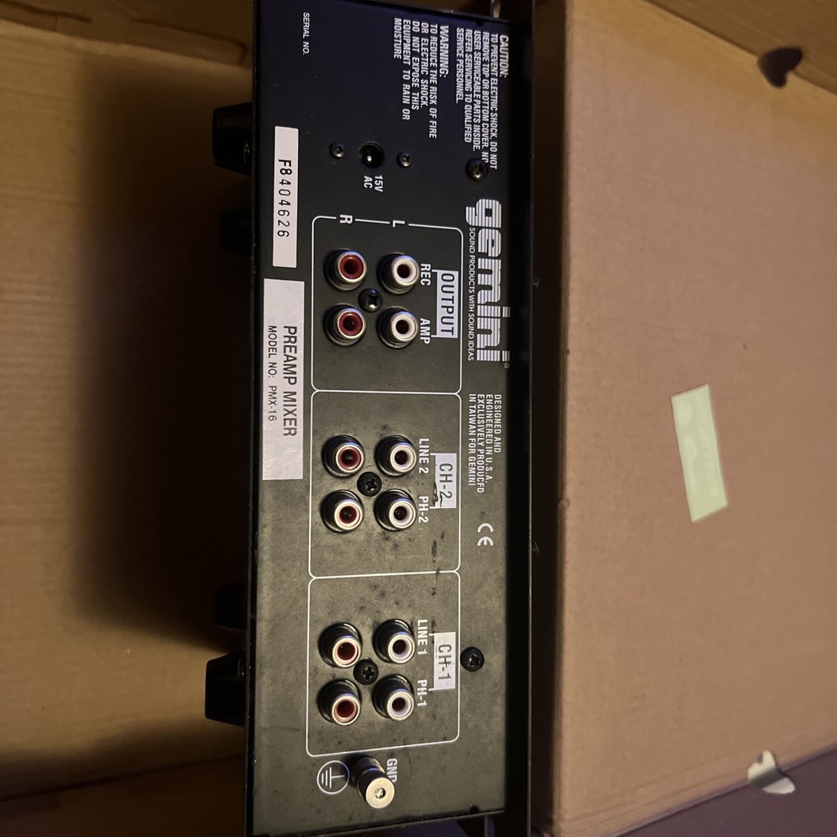 Gemini PMX-18 Preamp Mixer DJ Audio Console Scratch Master Works