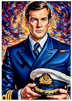 JAMES BOND - Roger Moore * Fun Novelty * MOVIE * Illustrated Art Card * ATC ACEO