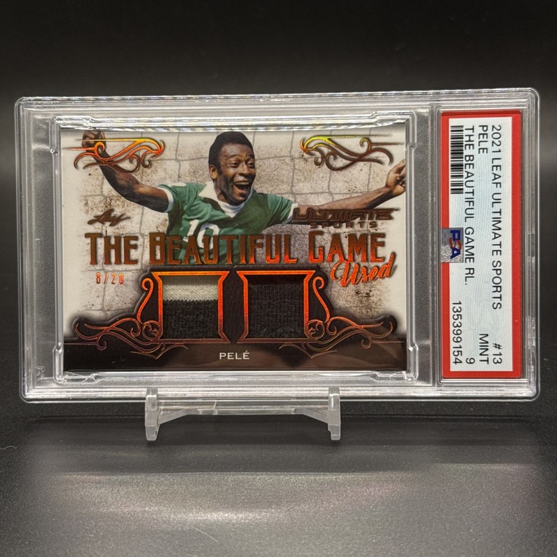 2021 Leaf Ultimate Sports - The Beautiful Game Used Pelé Pele #/20 PSA 9 TBGU-13