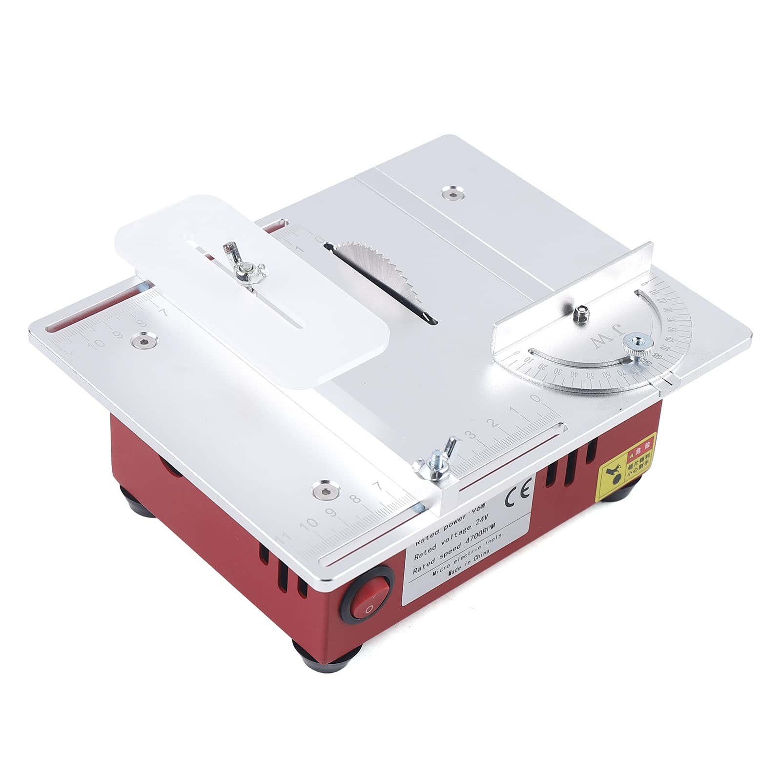 Mini Table Saw Set DIY Woodworking Cutter 96W Electric Bench Saw Cutting Mach...