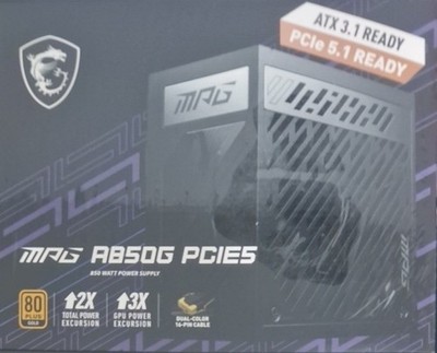MSI MPG A850G PCIe5   850W, ATX 3.0, Vollmodular, 80 Plus Gold, PCIe 5.0 GPU NEU