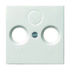 Gira Zentralplatte Sat/TV/Radio reinweiß glänzend Befestigung mit Schraube...