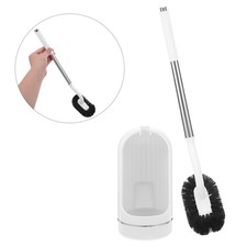 Long Handle Toilet Brush Bathroom Cleaning Tools Curved Bristle Cleaner