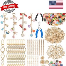 485 Pcs Charms Lip Gloss Keychain Making Kit, DIY Bag Charm Kit Including 40 ...