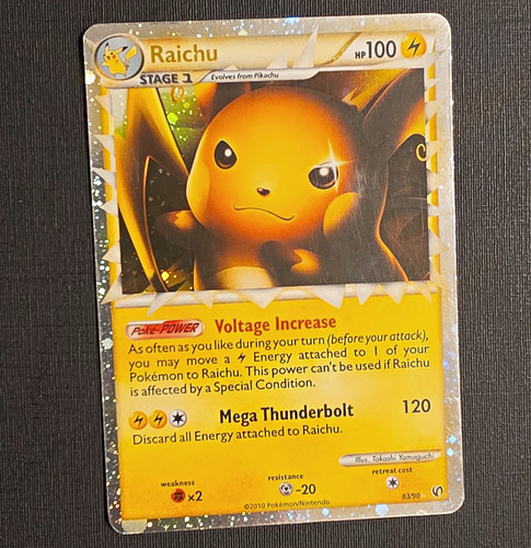 Pokémon TCG Raichu 83/90 Undaunted Holo Rare Stage 1 ENG 2010