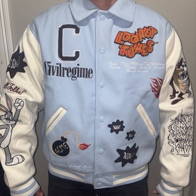 Civil Regime Looney Tunes Varsity Jacket NWT L