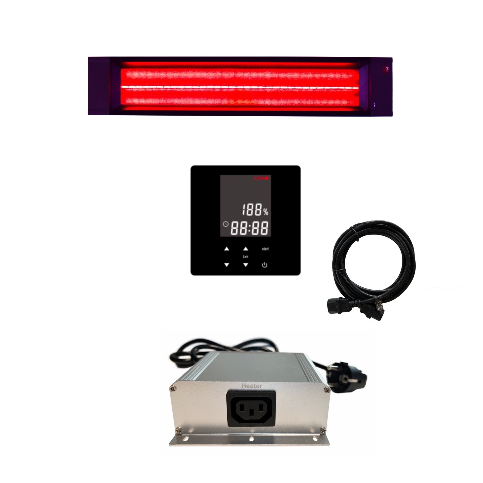 Infrarotstrahler InfraROTmed 1300W + Steuerung icon 1 Touch, Sauna Deckenstrahle