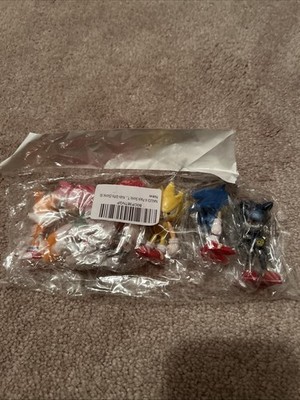 Sega Sonic The Hedgehog Metal Sonic Knuckles Tails 3'' Action Figure Lot Of 6 NEW