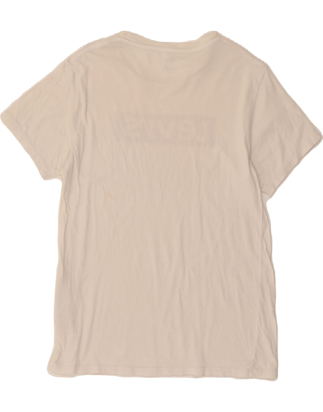 LEVI'S Mens Graphic T-Shirt Top Small Off White Cotton AM14 thumbnail 2
