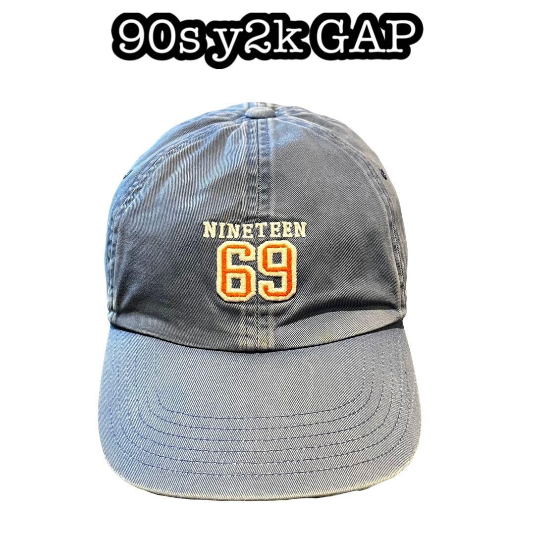 Used 90s Y2K GAP Cap, Leather 69, Blue, Adjustable | eBay