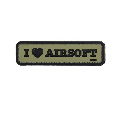 PVC Patch I Love AirSoft Morale patches  Team Leidenschaft 10,5x2,8cm  #44723