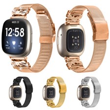 For Fitbit Versa 3 4 Sense 2 1 Watch Strap Stainless Steel Mesh Band Bracelet