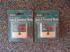 Lot Of 2 " NIP " Woods  900 Telephone Jack  Terminal Blocks " GREAT ITEM "