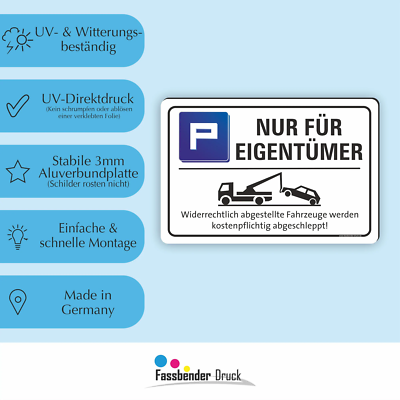 Parkplatz-Schild Nur Für Kunden – Parkschild Für Betriebe, Geschäfte & Firmen
