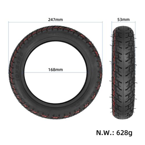 Black Tubeless Tyre for Segway F20/F25/F30/F40 Electric Scooter (10x2 125) - Imagen 1 de 28