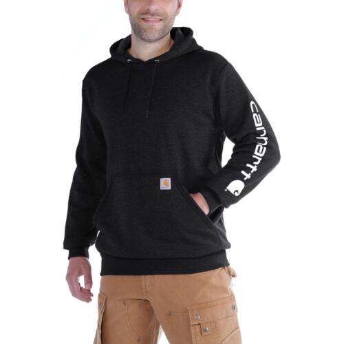 Carhartt Herren Kapuzen Sweatshirt Midweight Sleeve Logo Pullover Hoody Arbeit - Picture 3 of 43