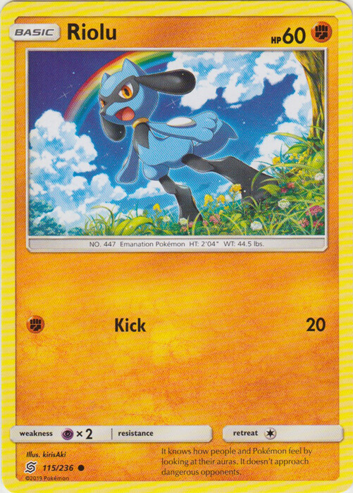 Pokemon Riolu - 115/236 - Common NM-Mint Unified Minds