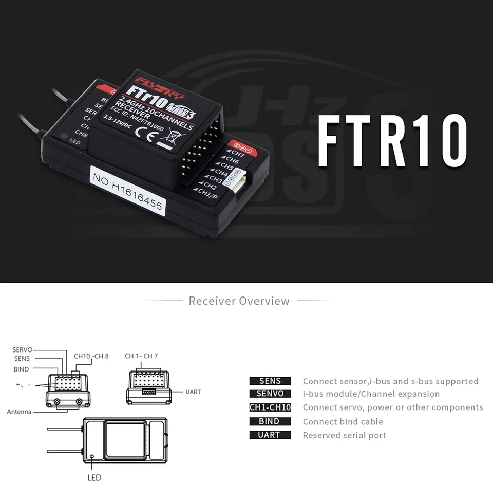 Flysky FTR10 Empfänger AFHDS Ausgangsempfänger für Flysky NB4 RC-Sender - Bild 2 von 4