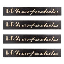 Wharfedale Custom Speaker logo Badge Aluminum120mm 4.72" X19mm 0.75" GOLD