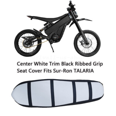 URLWALL Center White Trim Black Ribbed Grip Seat Cover Fits Sur-Ron TALARIA