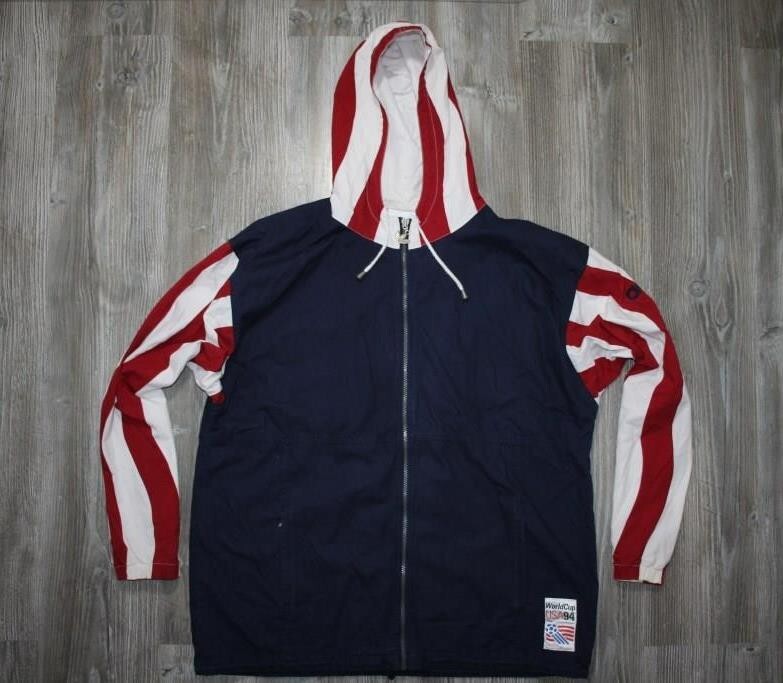 1994 Team USA Soccer Adidas Denim World Cup Jacket Size M Vintage