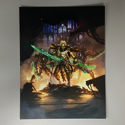 NECRON LORD OLTYX THE TWICE-DEAD KING REIGN ART PICTURE POSTER WARHAMMER 40,000