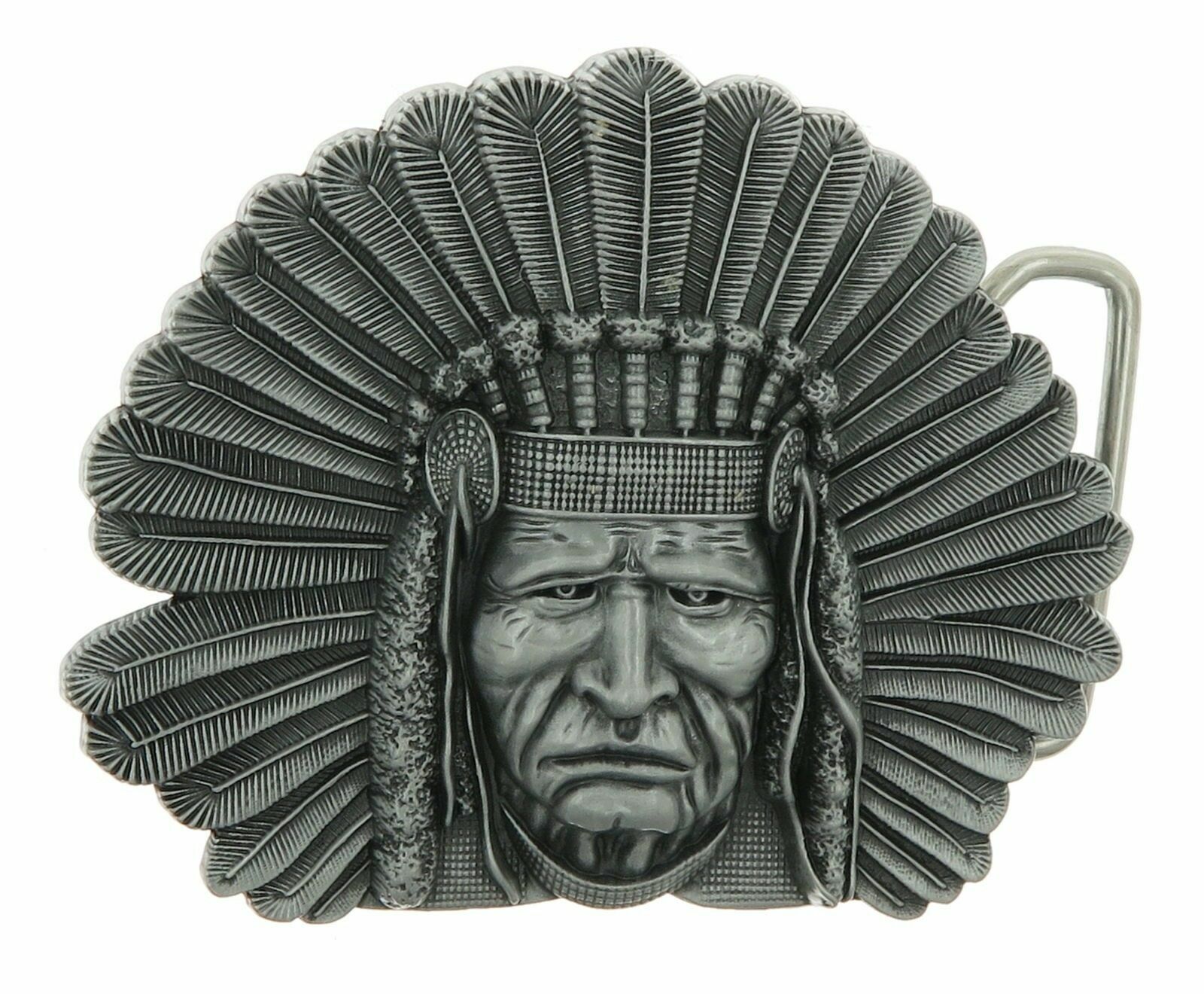 Indian Chief Head Western Indian  Metal Fashion Belt Buckle
