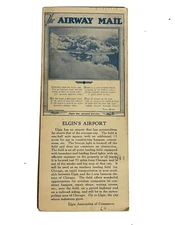HISTORIC ELGIN IllINOIS  FIRST FLIGHT INAUGURATING AIR MAIL SERVICE 1930