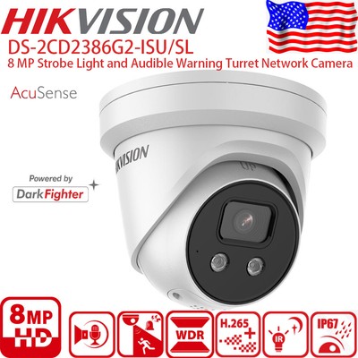 Hikvision DS-2CD2386G2-ISU/SL 8mp IP Cam AcuSense DarkFighter 2-way Audio Alarm