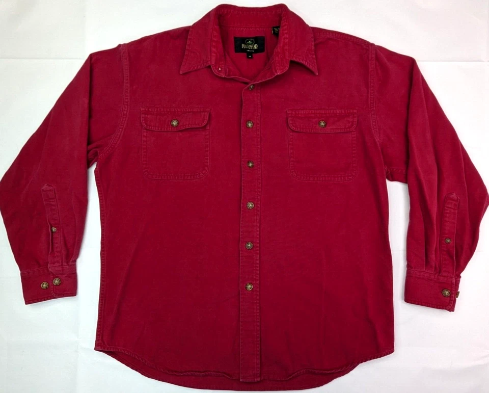 Vintage RedHead Shirt Adult Medium Red Chamois Flannel Outdoor Button Up Mens - Image 2 of 4