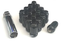 24 tuercas negras 6 estrías 12x1,5 +1 llave Toyota Tacoma Tundra FJ Cruiser y más